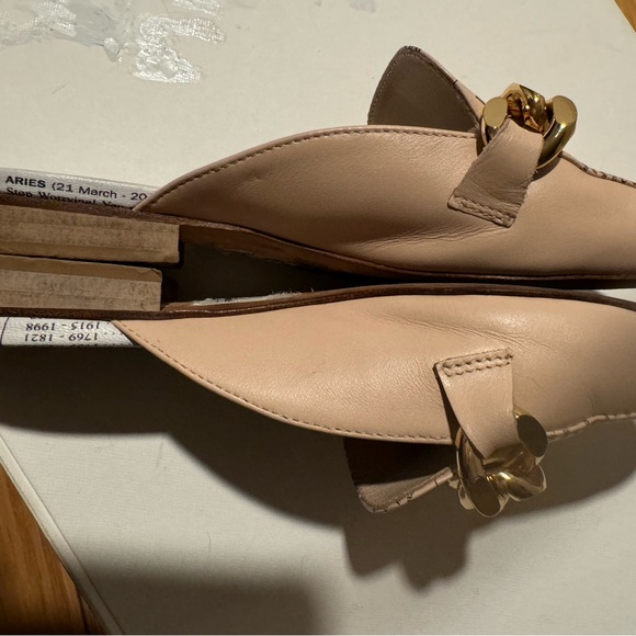 John Galliano Chain Mules, Nude color with newspaper print pattern, Size 36 - Picture 6 of 13